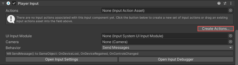 Capturing player inputs using the new Input System